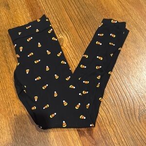 Kids Black Candy Corn Leggings